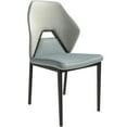 thumbnail image 1 of LeisureMod Eclat Dining Chair, Modern Upholstered Leather Dining Side Chair, Contemporary Kitchen Room Chairs with Metal Legs for Kitchen and Dining Room (White), 1 of 9