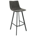 thumbnail image 1 of LeisureMod Elland Modern Upholstered Leather Bar Stool With Iron Legs & Footrest, 1 of 8