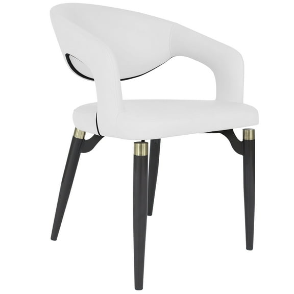 LeisureMod Entice Collection Modern Dining Chair in White
