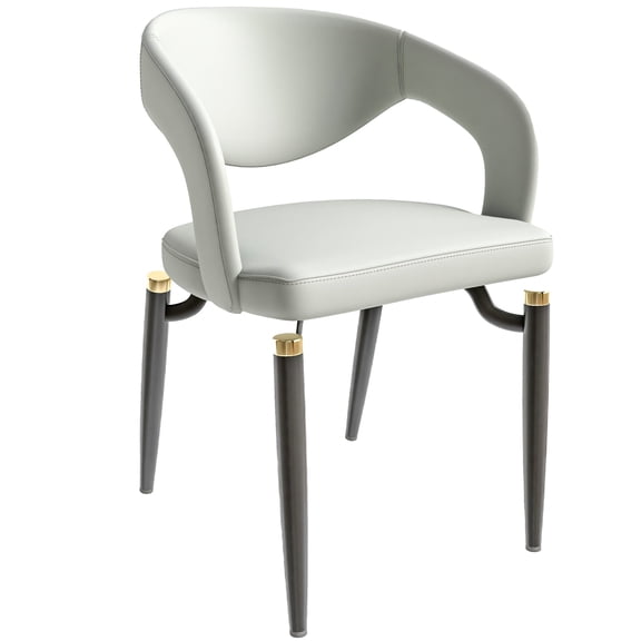 Leisuremod Entice Collection Modern Dining Chair in Grey