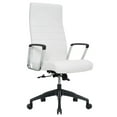 thumbnail image 1 of LeisureMod Hilton Modern High Back Leather Conference Office Chair With Adjustable Height & Swivel In White, 1 of 13