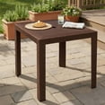 thumbnail image 1 of LeisureMod Mace Modern Outdoor Bistro Dining Table with Woven Weave Design, UV-Resistant Polypropylene Patio Table with Umbrella Hole for Patio, Balcony & Garden, Brown, 1 of 7
