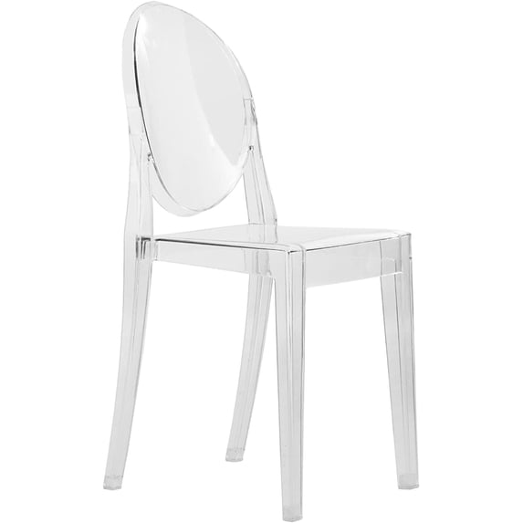 LeisureMod Marion Transparent Acrylic Modern Chair