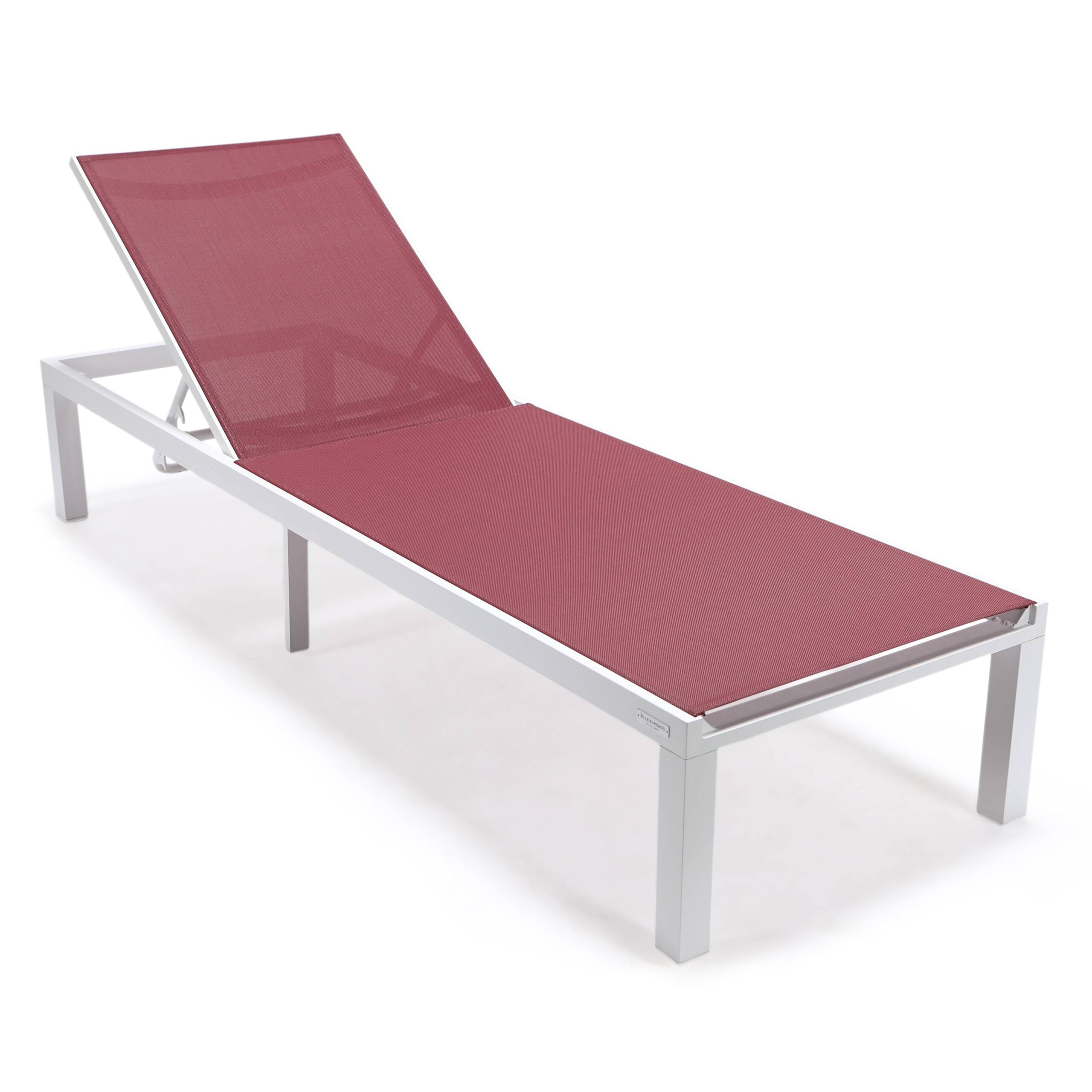 LeisureMod Marlin Patio Chaise Lounge Chair Poolside Outdoor Chaise
