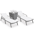 thumbnail image 1 of LeisureMod Marlin Set of 2 Gray Aluminum Lounge Chair & Fire Pit Set – Outdoor Patio Furniture for Backyard, Garden, or Porch, 1 of 21