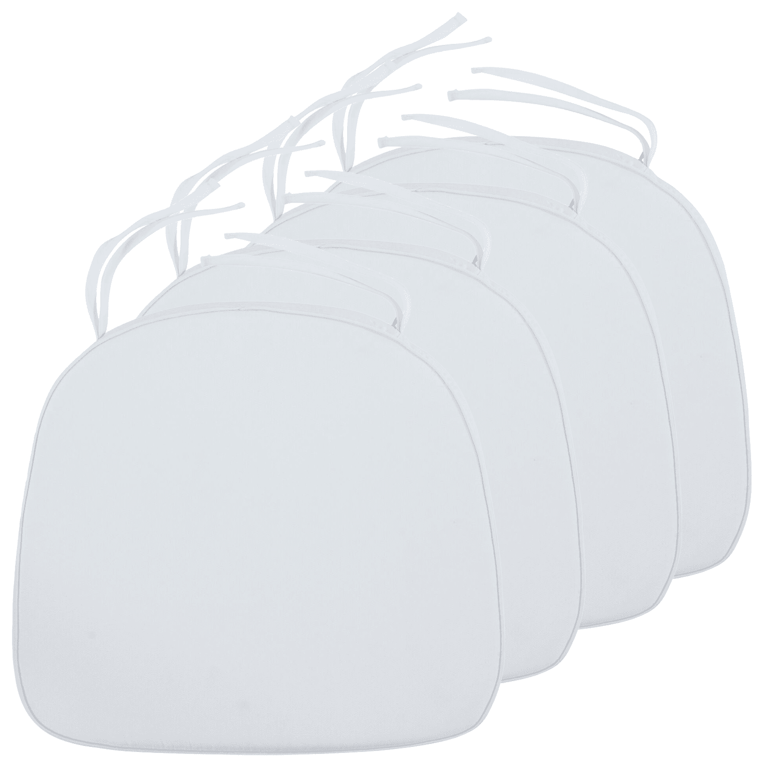 LeisureMod Memory Foam Chair Cushion Comfortable Pads with Modern Ties