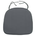 thumbnail image 1 of LeisureMod Memory Foam Chair Cushion Pads - Comfortable 15x15 Seat Cushions with Ties for Dining & Kitchen Chairs, Non Skid Design, Removable & Machine Washable Cover Set of 1 (Dark Grey), 1 of 8