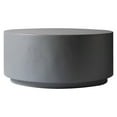 thumbnail image 1 of LeisureMod Minimalist Side table Assembled 36â€ Round Modern Fiberstone Top Accent Table for Outdoor, Home, Living Room Terra Series in Grey, 1 of 11
