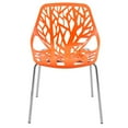 thumbnail image 1 of LeisureMod Modern Asbury Dining Chair with Chromed Legs-Color:Orange, 1 of 8