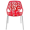 thumbnail image 1 of LeisureMod Modern Asbury Dining Chair with Chromed Legs-Color:Red, 1 of 7