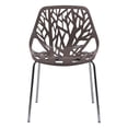 thumbnail image 1 of LeisureMod Modern Asbury Dining Chair with Chromed Legs-Color:Taupe, 1 of 7