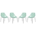 thumbnail image 1 of LeisureMod Modern Asbury Dining Chair with Chromed Legs - Set of 4-Color:Mint, 1 of 8