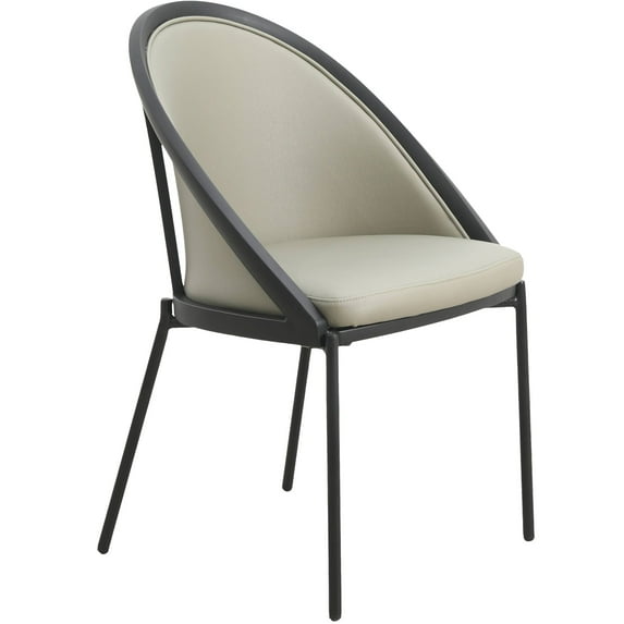 LeisureMod Modern Dining Chair, Contemporary Upholstered Kitchen and Dining Room Accent Side Chair with Metal Legs Urbane Series (Olive Green)
