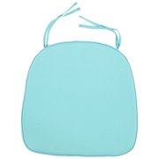 LeisureMod Memory Foam Chair Cushion Pads - 15x15 Seat Cushions with Ties for Dining & Kitchen Chairs, Non-Skid Design, Removable & Machine Washable Cover, Set of 1 (Teal)