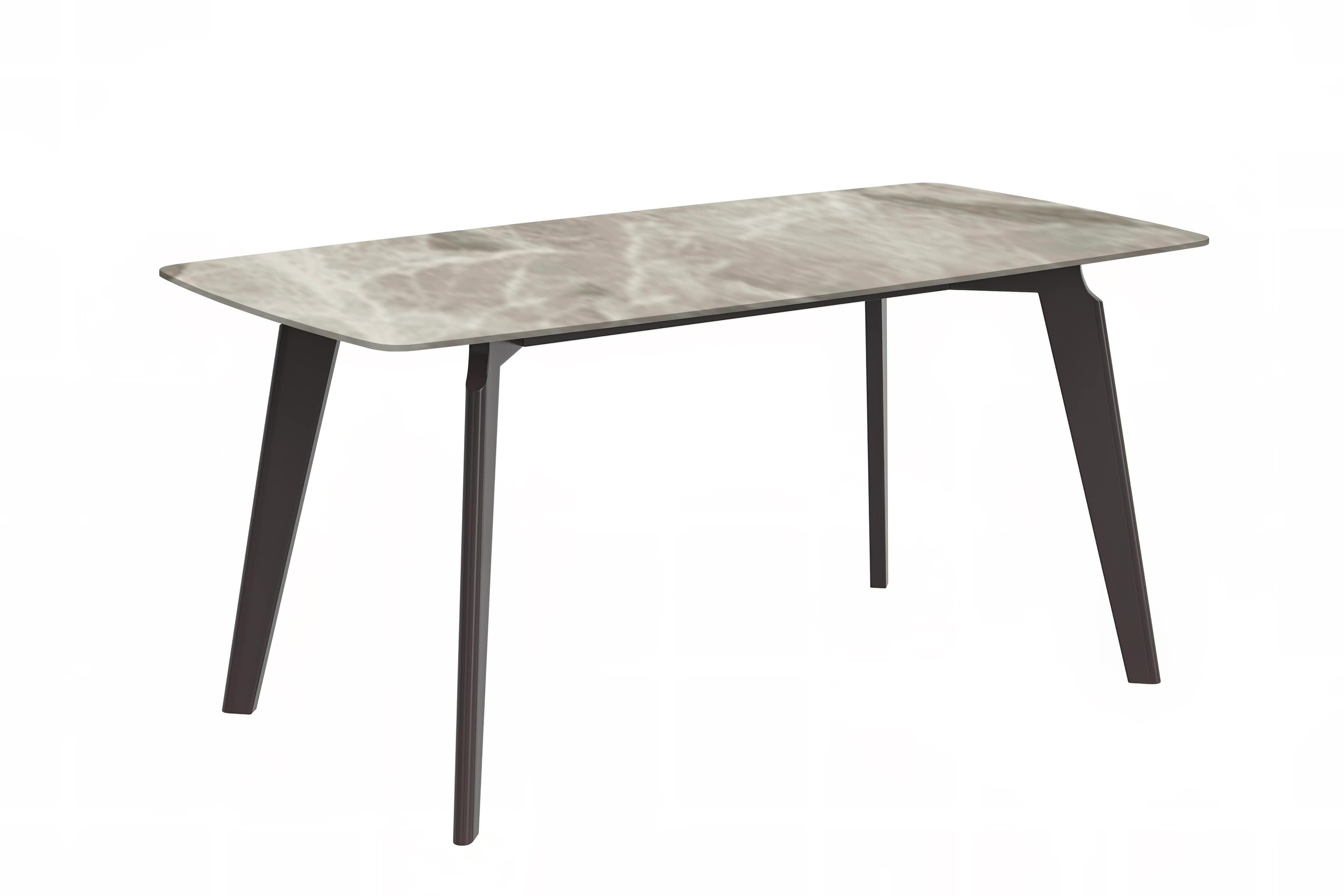 LeisureMod Modern Dining Table with 71" Rectangular Sintered Stone or ...