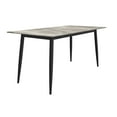 thumbnail image 1 of LeisureMod Zayle Modern Dining Table with a Sintered Stone Rectangular Wide Tabletop and Steel Base for Kitchen and Living Room (Deep Grey, 71" Wide), 1 of 9