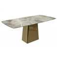thumbnail image 1 of LeisureMod Modern Elega 55" Rectangular Dining Table for 4 to 8 People with Sintered Stone Top and Gold Stainless Steel Base in Deep Grey, 1 of 11