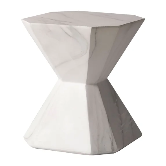 LeisureMod Azure Outdoor Side Table in Fiberstone