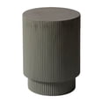 thumbnail image 1 of LeisureMod Modern Side Table Round Fiberstone Top Accent End Table for Home, Outdoor Patio, Living Room Sofa, Weather-Resistant, Eden Series in Grey, 1 of 11