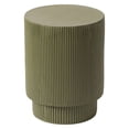 thumbnail image 1 of LeisureMod Modern Side Table Round Fiberstone Top Accent End Table for Home, Outdoor Patio, Living Room Sofa, Weather-Resistant, Eden Series in Olive Green, 1 of 14