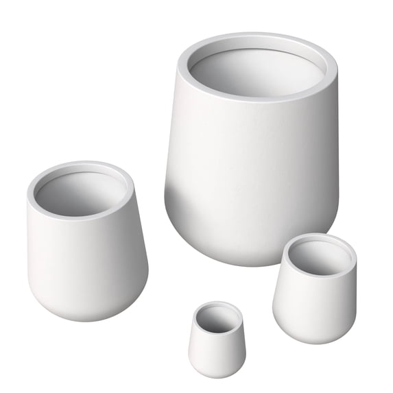 LeisureMod Orchid Planter Set White