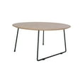 thumbnail image 1 of Leisuremod PTRBL-31NW Pemborke Mid Century Modern Round Coffee Table with Wood Top & Powder Coated Iron Frame for Living Room & Bedroom, Natural Wood, 1 of 14
