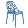 thumbnail image 1 of LeisureMod Plastic Dining Chair with Unique Cut-Out Design Stackable and Lightweight Accent Chair for Modern Home, Kitchen, Living Room Cornelia Collection, 1 of 10