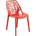 thumbnail image 1 of LeisureMod Plastic Dining Chair with Unique Cut-Out Design Stackable and Lightweight Accent Chair for Modern Home, Kitchen, Living Room Cornelia Collection, 1 of 9