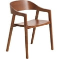 thumbnail image 1 of LeisureMod Rivo Series Modern Dining Chair in Oak Wood Contemporary Kitchen Accent Armchair for Kitchen and Living Room in Dark Natural, 1 of 8