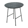 thumbnail image 1 of LeisureMod Rossmore Mid Century Round Side Table With Black Powder Coated Steel Frame, MDF Wood with Ash Veneer Top End Circular Modern Accent Table for Living Room and Bedroom (Black), 1 of 8