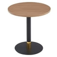thumbnail image 1 of LeisureMod Round Dining Table with MDF Top and Powder-Coated Round Steel Base with Brushed Gold Accents Kitchen Table, Seats 2-3 Person for Modern Home and Kitchen Vail Collection, 1 of 13
