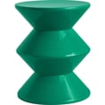 thumbnail image 1 of LeisureMod Aura Modern Round Side Table with Double Hourglass Design, ABS Plastic Accent End Table for Living Room, Patio, Indoor & Outdoor Use, Green, 1 of 11