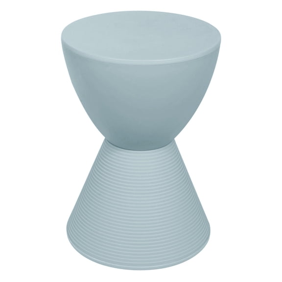 LeisureMod Side Table Modern Hourglass End Table Compact Accent Drum Table with Removable Lid for Storage Indoor and Outdoor Use Boyd Series in Dusty Blue