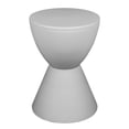 thumbnail image 1 of LeisureMod Side Table Modern Hourglass End Table Compact Accent Drum Table with Removable Lid for Storage Indoor and Outdoor Use Boyd Series in Light Grey, 1 of 12