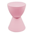 thumbnail image 1 of LeisureMod Side Table Modern Hourglass End Table Compact Accent Drum Table with Removable Lid for Storage Indoor and Outdoor Use Boyd Series in Pink, 1 of 13