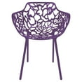 thumbnail image 1 of LeisureMod Stackable Dining Chair in Aluminum with Stackable and Floral Cutout Design Indoor Outdoor Use No Assembly for Modern Home, Kitchen, Patio Devon Collection Set of 4, 1 of 10