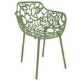 thumbnail image 1 of LeisureMod Stackable Dining Chair in Aluminum with Stackable and Floral Cutout Design Indoor Outdoor Use No Assembly for Modern Home, Kitchen, Patio Devon Collection, 1 of 11