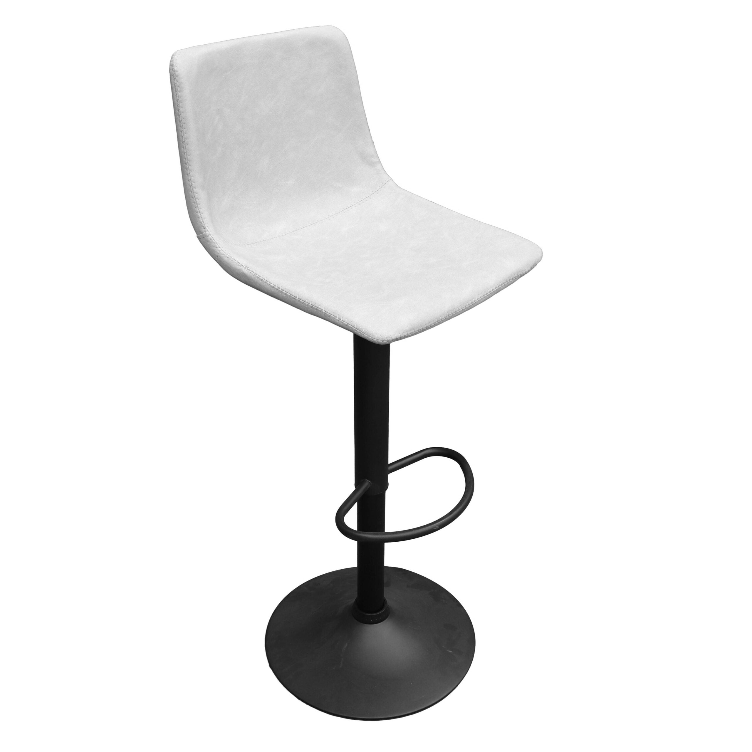 LeisureMod Tilbury Modern Adjustable Height Bar Stool Kitchen Counter