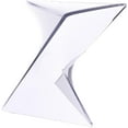 thumbnail image 1 of LeisureMod 15.75" Triangular Side Table, Stackable Plastic Accent End Table for Indoor & Outdoor Use, Weather-Resistant Modern Patio & Living Room Table, Clear, 1 of 7