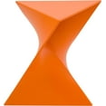 thumbnail image 1 of LeisureMod 15.75" Triangular Side Table, Stackable Plastic Accent End Table for Indoor & Outdoor Use, Weather-Resistant Modern Patio & Living Room Table, Orange, 1 of 10