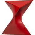 thumbnail image 1 of LeisureMod 15.75" Triangular Side Table, Stackable Plastic Accent End Table for Indoor & Outdoor Use, Weather-Resistant Modern Patio & Living Room Table, Red, 1 of 8