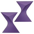 thumbnail image 1 of LeisureMod 15.75" Triangular Side Table, Stackable Plastic Accent End Table for Indoor & Outdoor Use, Weather-Resistant Modern Patio & Living Room Table, Set of 2, Purple, 1 of 8
