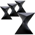 thumbnail image 1 of LeisureMod 15.75" Triangular Side Table, Stackable Plastic Accent End Table for Indoor & Outdoor Use, Weather-Resistant Modern Patio & Living Room Table, Set of 4, Black, 1 of 6