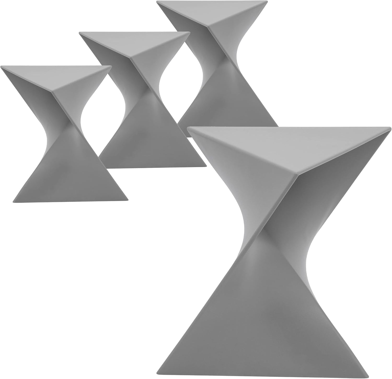 Randolph Grey Triangular ABS Plastic Side Tables Set of 4