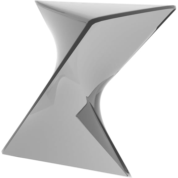 LeisureMod 15.75" Triangular Side Table, Stackable Plastic Accent End Table for Indoor & Outdoor Use, Weather-Resistant Modern Patio & Living Room Table, Smoke