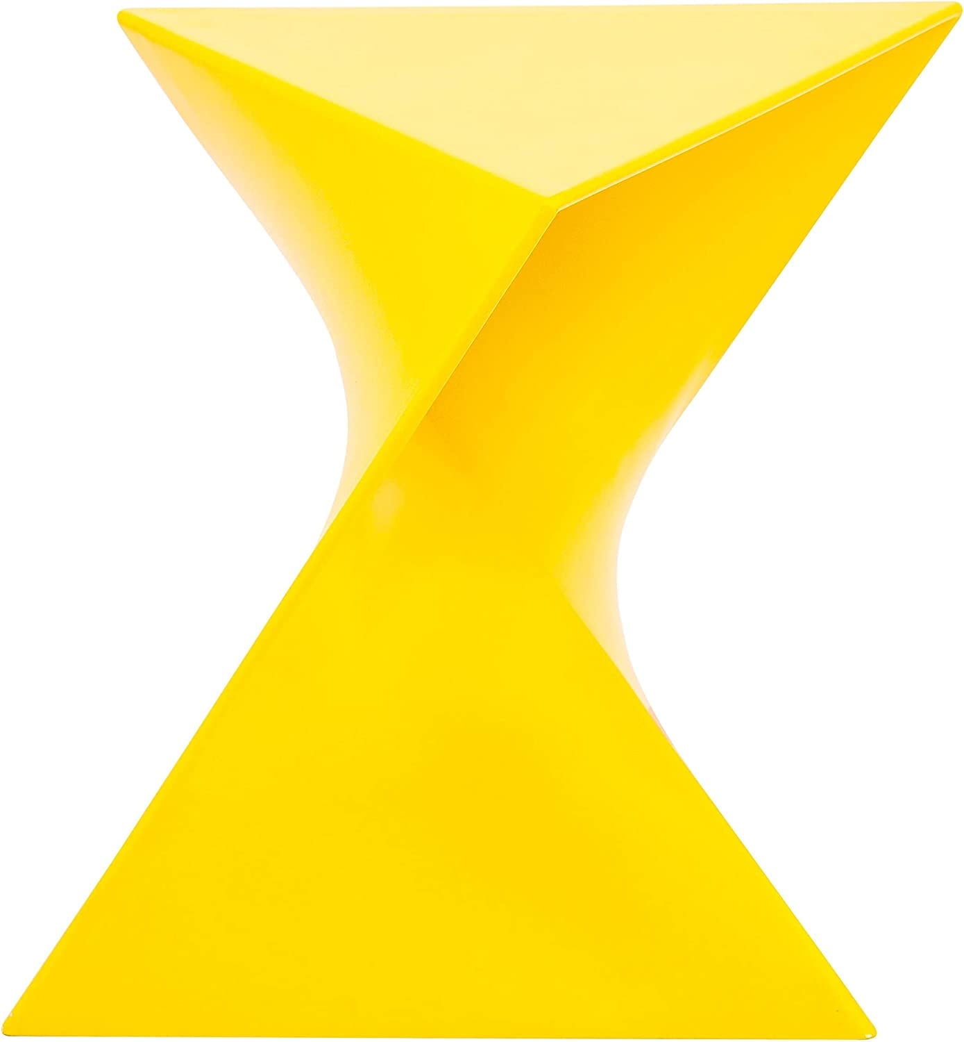Vibrant Yellow Triangular Vanity Stool/Side Table