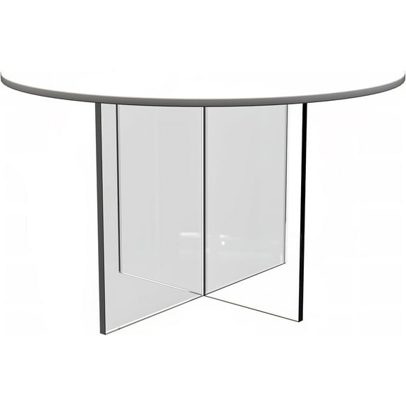 Leisuremod Valore Collection Acrylic Coffe Table With White Top