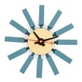 thumbnail image 1 of LeisureMod Vdara Modern Design Block Silent Non-Ticking Wall Clock in Blue, 1 of 5