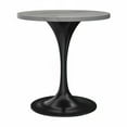 thumbnail image 1 of LeisureMod Verve Mid-Century Modern Round Dining Table with White Resin Top and Black Pedestal Base for Kitchen and Dining Room, 27 Inch, 1 of 10