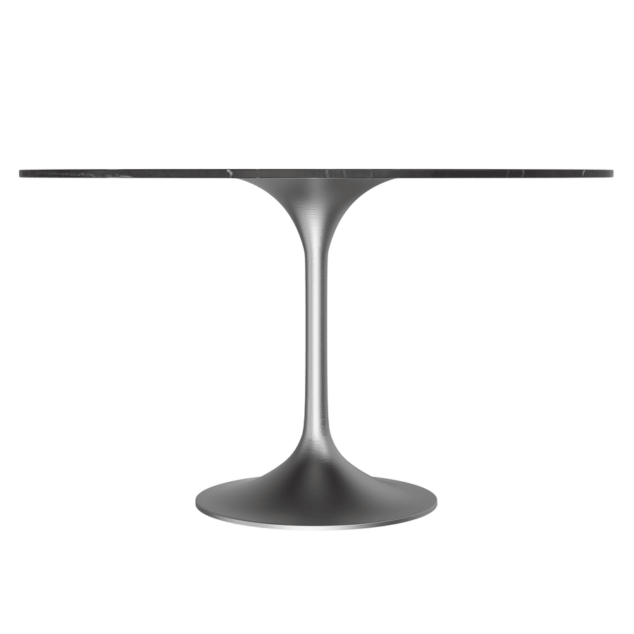 LeisureMod Verve Mid-Century Modern 48" Round Dining Table with ...